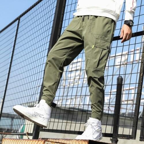 Streetwear Joggers Pants Hip Hop Overalls Men Pocket Track Pants Mens Army Green Sweat Pants men Trousers