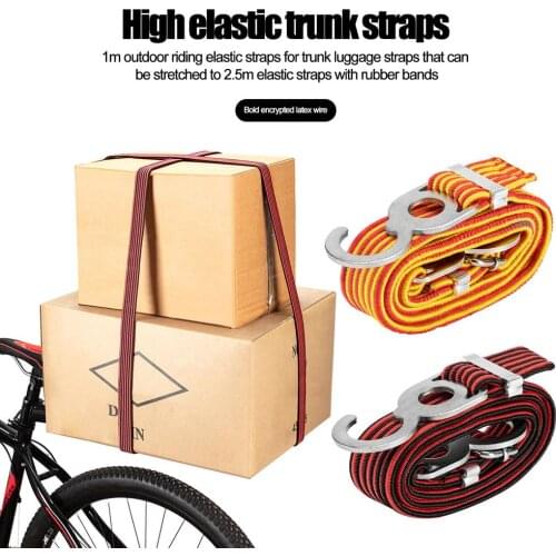 1M Elastic Stretch Strap For Outdoor Riding Trunk Luggage Straps Tied Rope Motorcycle Pull Rope Elastic Straps