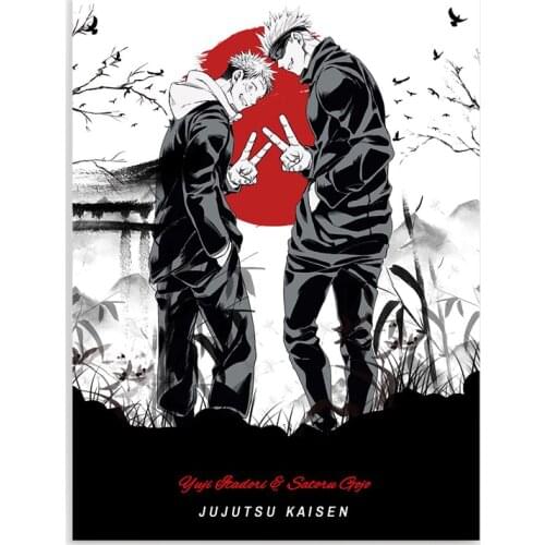 HD Prints Jujutsu Kaisen Pictures Wall Art Gojo Satoru and Itadori Yuji Canvas Painting Home Decor Bedroom Modular Anime Poster