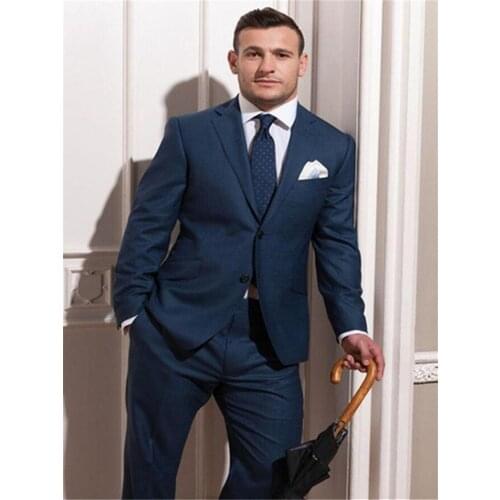 New Men’s Suit Smolking Noivo Terno Slim Fit Easculino Evening Suits For Men Jacket+pants 2 Buttons Groomsmen Wear Party Formal