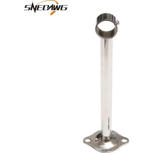 2pcs Stainless Steel Flange Pipe Bracket Fit 25/32mm Tube Flange Bracket 100/200/300/400mm Wall Mount Cloth Rack Pipe Bracket