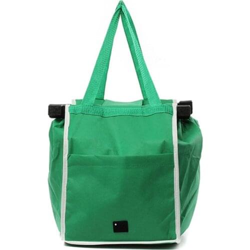 Reusable Large Trolley Clip-To-Cart Grocery Bag Tote Handbags Supermarket Shopping Storage Bags Heavy Duty Bolsas