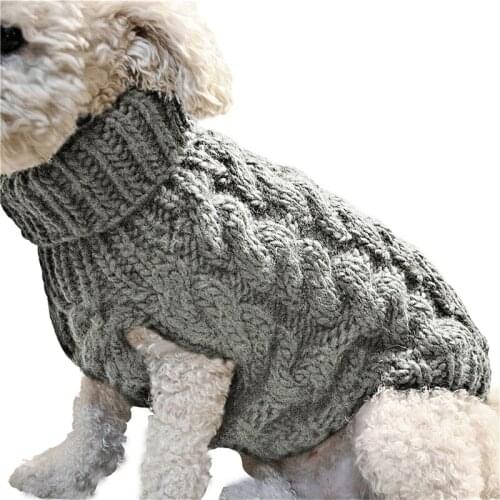 New Dog Sweater Cute Pet Supplies Knitted Jumper Solid Sweater Winter Warm Puppy Dog Jumper Pet Fashion Clothes Oversize M/L/XL