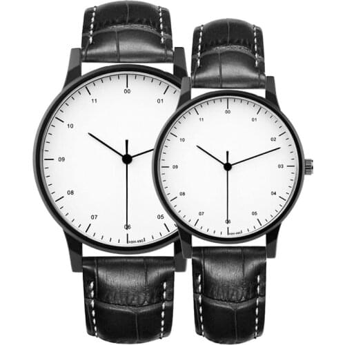 Gift Enmex brief lover wristwatch Deployment buckle creative designs Trend of Europe and America fashion quartz couple watches