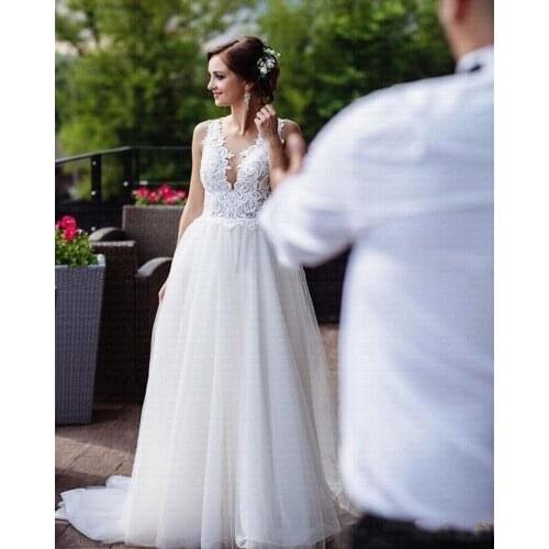 ROUND MOON Beach Wedding Dresses