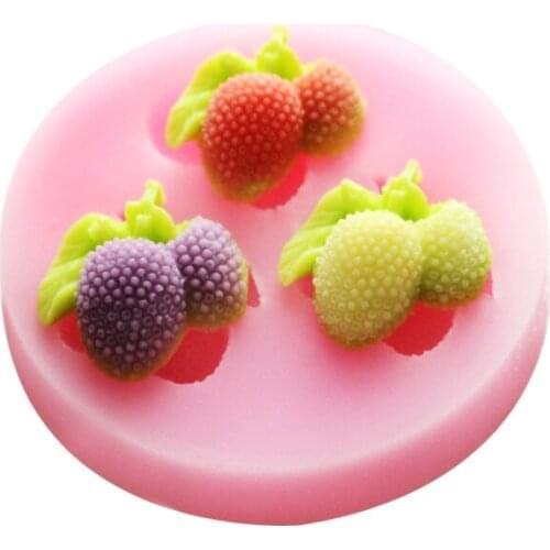 Litchi Shape Pudding Candy Silicone Mold Fruit Pattern Chocolate Fondant Baking Mould Kitchen Cake Decorating DIY Cake Design