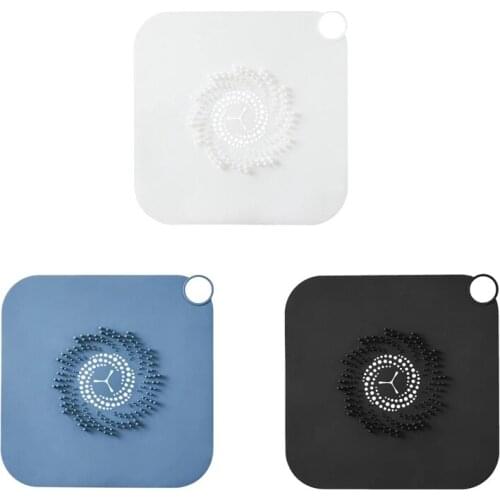 Silicone Drain Hair Catcher Kitchen Sink Strainer Bathroom Shower Sink Stopper Home Drain Cover Pads Hair Stopper Trap Filter