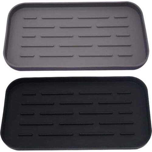 Silicone Drain Tray for Dishes Water Cup Fruit Vegetable Kitchen Sink Organizer