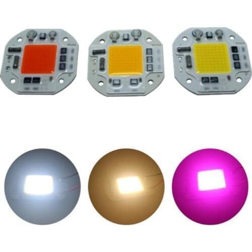 LED COB chip AC220V 110V 20W 30W 50W cool white warm full spectrum floodlight Module 3000 6000k plant growth 5pcs free shipping