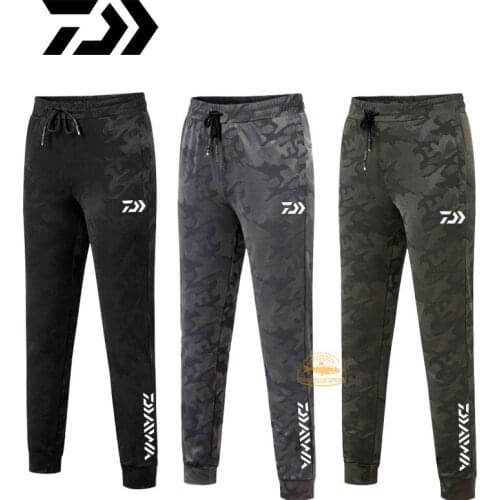 Spring and Autumn Daiwa Fishing Breathable Trousers Outdoor Climbing Elastic Camouflage Quick-drying Pants Mens Sports Pants