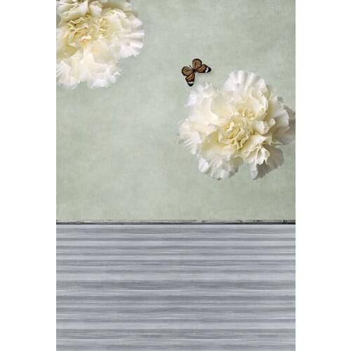 Poetic indoor flower butterfly photo backgrounds vinyl Newborn photography backdrop for photographic studio accessories CM-7235