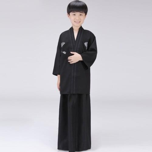 3 Pc/Set Boy Vintage Long Kimono Yukata Japanese Kimonos Traditional Clothing Samurai cosplay costume