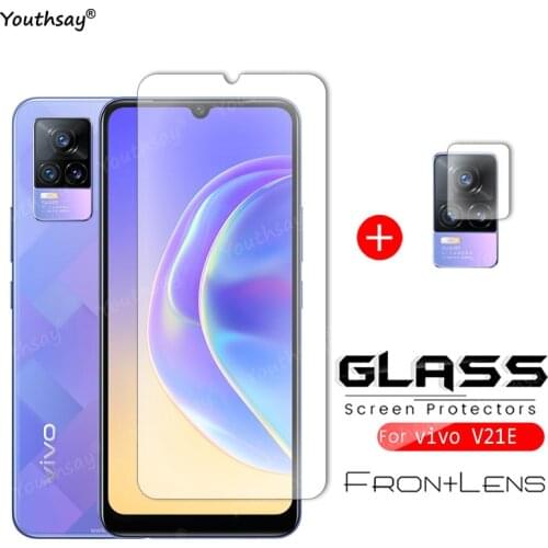 For VIVO V21E Glass Tempered Glass For VIVO V21E V21 Glass Transparent Screen Protector Camera Film for VIVO V21E