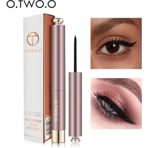 O.TWO.O Black Liquid Eyeliner Pen Ultra Fine Brush Head Waterproof Long Lasting Eye Liner Eyes Makeup Cosmetics Tools