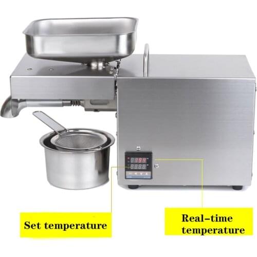 X1 Temperature Control Oil Press 610w Household Flaxseed Peanut Sesame Butter Oil Press 110v/220v Stainless Steel Oil Press
