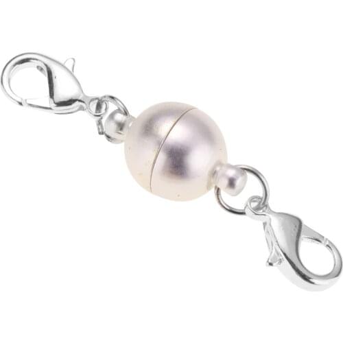 10 Pieces Round Ball Lobster Clasp Magnetic Clasps Jewelry DIY Connectors for Necklace Bracelet Hooks
