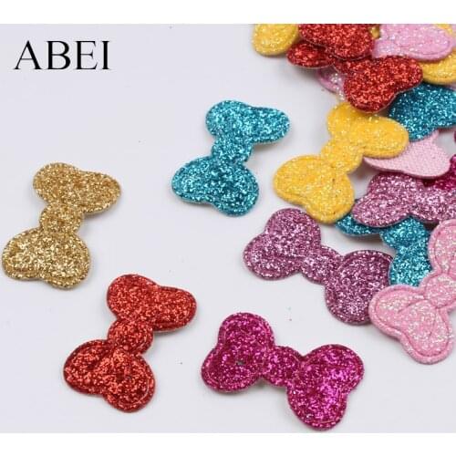 100pcs Cartoon Bow Stickers For Toys Crafts Jewelry Decoration Glitter Patch pads Handmade Scrapbooking Cards making Ornaments