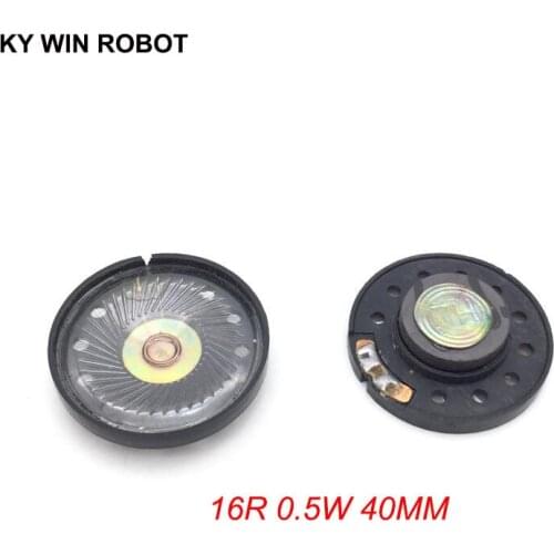 2pcs New Ultra-thin speaker Doorbell horn Toy-car horn 16 ohms 0.5 watt 0.5W 16R speaker Diameter 40MM 4CM thickness 10MM