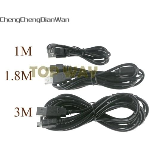 ChengChengDianWan 2pcs 100CM 180CM USB Sync Charging Data Cable Cord Durable Charger For Playstation 3 PS3 Wireless Controller