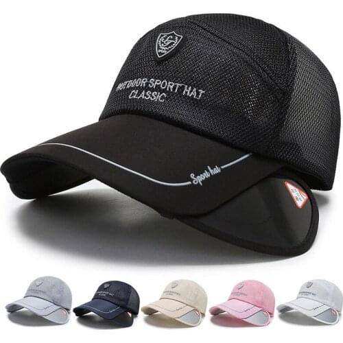 2020 NEW Women Baseball Cap Breathable Mesh Outdoor Mens Hat Adjustable Embroidered Outdoor Sport Protection Hats Summer Sunhat