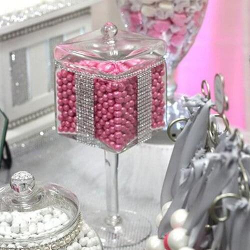 4"x10yard 24 Row Pink Acrylic Bling Rhinestone Diamond Ribbon Roll Mesh Wrap for Craft Supplies