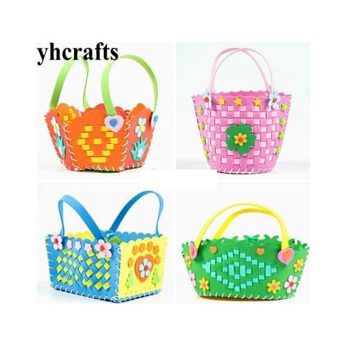 4PCS/LOT.DIY kids hand basket craft kits Activity items Kids toys Creativity developing Kindergarten crafts