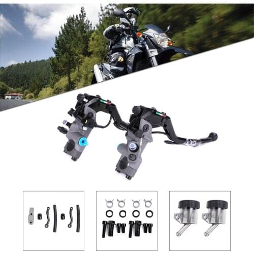 Motorcycle accessories Universal Modification Parts Abalone Double Pump Clutch Brake Double Oil cup 22mm Brake System Hydraulic
