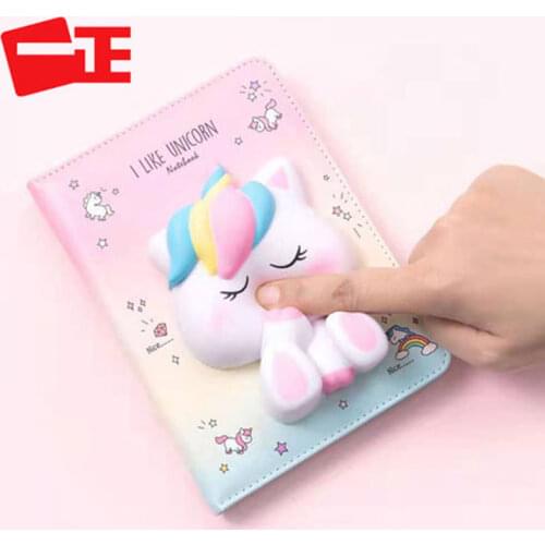 Simple Kawaii Reduced Pressure Journal Diary PU Leather Notebook Decompression Vent Schedule Planner Office Stationery