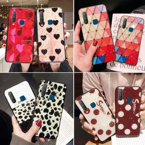Bling Glitter Case For Vivo V15 V11 Pro V11i Y11 Y17 Y15 Y12 Y3 S1 Y7S Y95 Y91 Y93 Y91C Y85 V9 Case Sequins Leopard print Cover