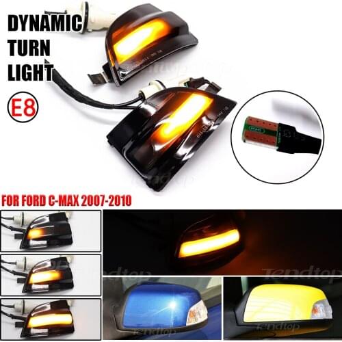 For Ford Focus 2 MK2 2 C-MAX 2004 - 2008 Dynamic Turn Signal Light LED Rear View Mirror Sequential Indicator Blinker