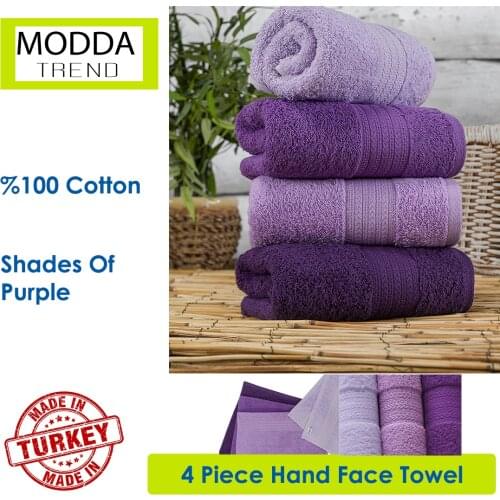 Bath Towel Set Quality 100% Cotton Adult 4 Pack Quick Dry Easy To Clean Bathroom Face Compressed Beach Hotel Multi-Purpose
