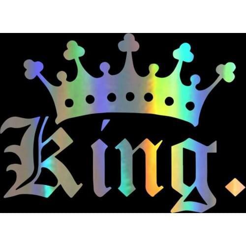 Dawasaru King Crown Creative Car Stickers Waterproof Decals Suitcase Truck Motorcycle Auto Decoration Accessories PVC,15cm*10cm