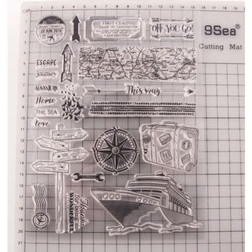 Cruise Ship Arrow Silicone Clear Seal Stamp DIY Scrapbooking Embossing Photo Album Decorative Paper Card Craft Art Handmade Gift