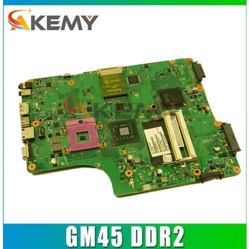 AKEMY V000198010 PN 1310A2250207 for toshiba satallite A500 A505 Motherboard GM45 DDR2 free CPU