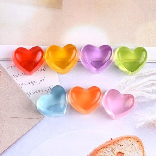 10pcs heart Soft Candy Food Toys DIY Craft Supplies Phone Shell Patch Arts Materials Girls Hair Accessories Ornaments