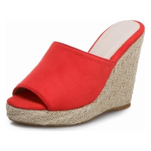 New Arrival 2020 Plus size 34-46 women sandals Summer Fashion Leisure Fish Mouth Thick Bottom Slippers wedges party shoes 3044