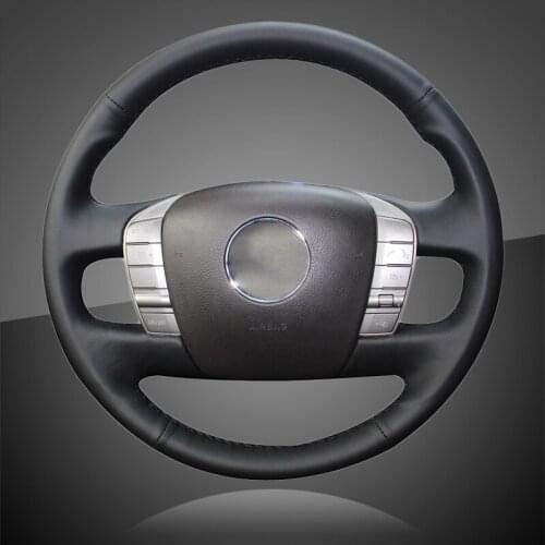 Auto Braid On The Steering Wheel Cover for Volkswagen VW Phaeton 2010-2016 Car Braiding Wheel Covers