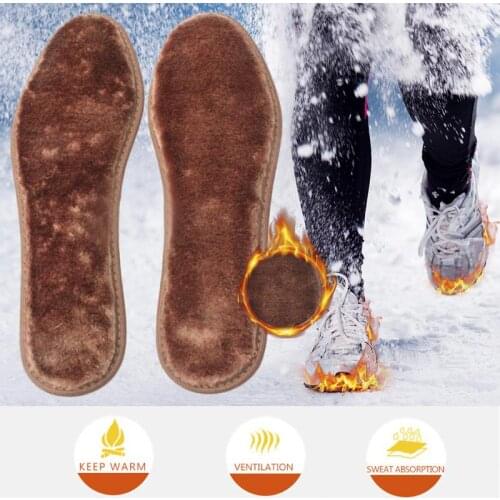 2019 Autumn And Winter Thermal Insulation Warm Insoles Men And Women Wool Insole Thickening Cashmere Insoles Pad 36-44 Size