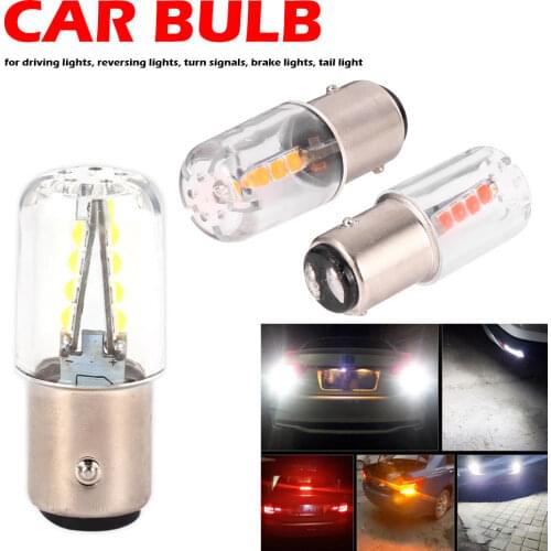 PC Aluminum LED Car Bulb 1157 BAY15D 3030 SMD Turn Signal Brake Stop Reverse Light Bulb 2W Automobile Tail Brake Light