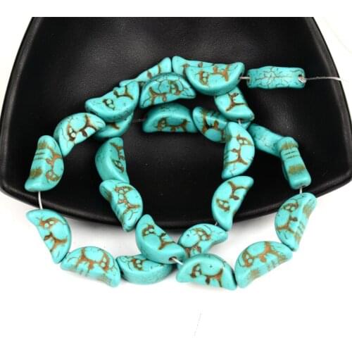 Approx 25 pcs/pack 16mm Moon Shape Natural Stone Beads Loose Spacer Beads Seed Bead DIY Handmade Handmade Jewelry NASSBORO