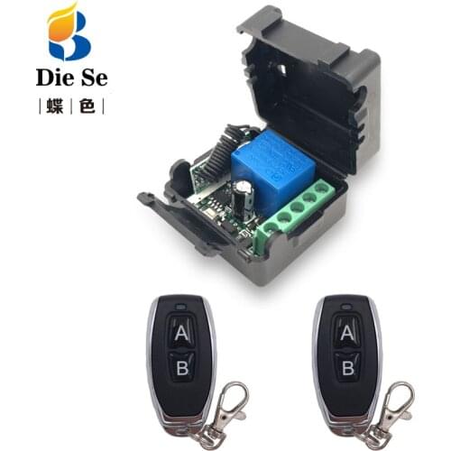 Remote Control 433Mhz DC 12V 1CH rf Switch Relay Receiver and Transmitter for Garage Remote Control and Remote Light Switch