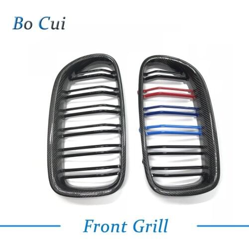 5 Series F10 Carbon Fiber+ABS 3 Color Front Dual Slat Grille for BMW 520i 528i 530i 535i 550i 518d 520d 525d 530d 535d 2010