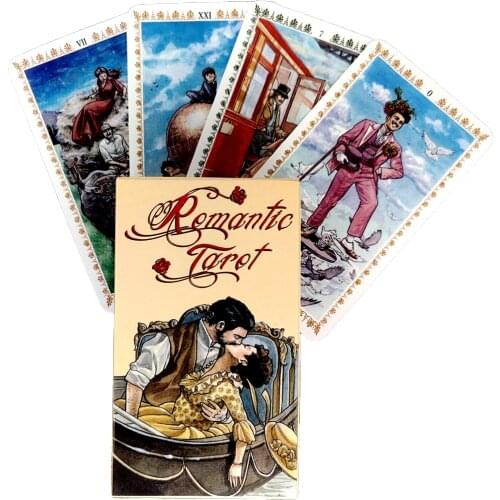Romantic Tarot Cards English Version Mystical Guidance Divination Entertainment Partys Board Game Supports Wholesale