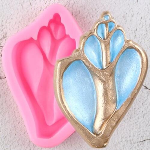 Sea Conch Silicone Molds DIY Baby Birthday Cupcake Topper Fondant Cake Decorating Tools Candy Clay Chocolate Gumpaste Mould
