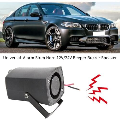 Universal Alarm Siren Horn 12V/24V Beeper Buzzer Speaker Durable Reversing Warning Horn Parking Radar Assist Sensor Accessories
