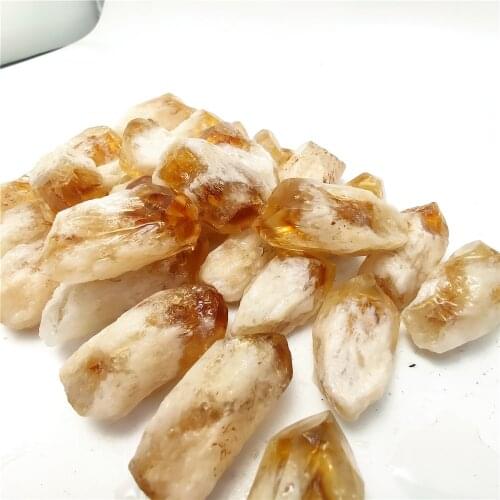 50-90g Quality Natural Brazilian Citrine Stone Yellow Quartz Crystal Rough Points Bulk Gemstone Healing Mineral Specimen