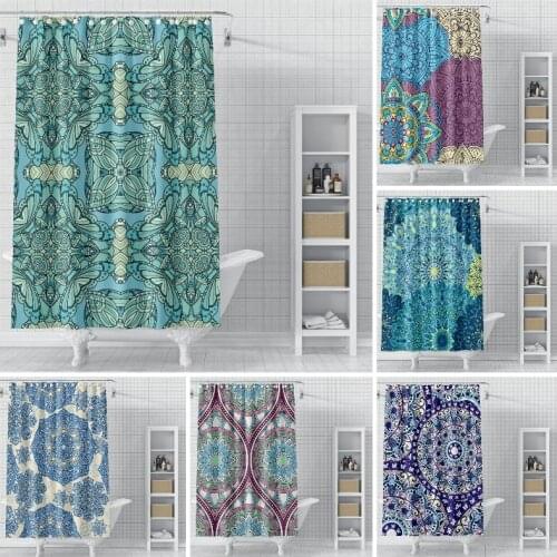 Bohemian Shower Curtain Mandala Printing High Quality Polyester Waterproof Moisture Resistant Bathroom Curtain Home Decoration