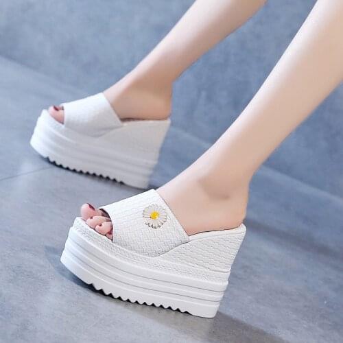 High Heels Ladies Slippers Women Casual Wedges Platform Shoes Fashion Open Toe Height Increasing Woman Beach Slide Slipper Femm