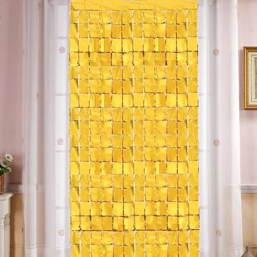 1*2m shiny square rain silk curtain birthday party wedding Valentines day banquet background wall layout decoration