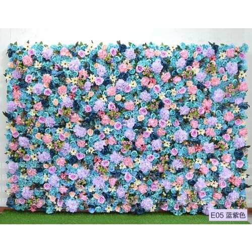 2M x 2M sky blue artifical silk roses wedding flower wall flower backdrop Wedding decoration